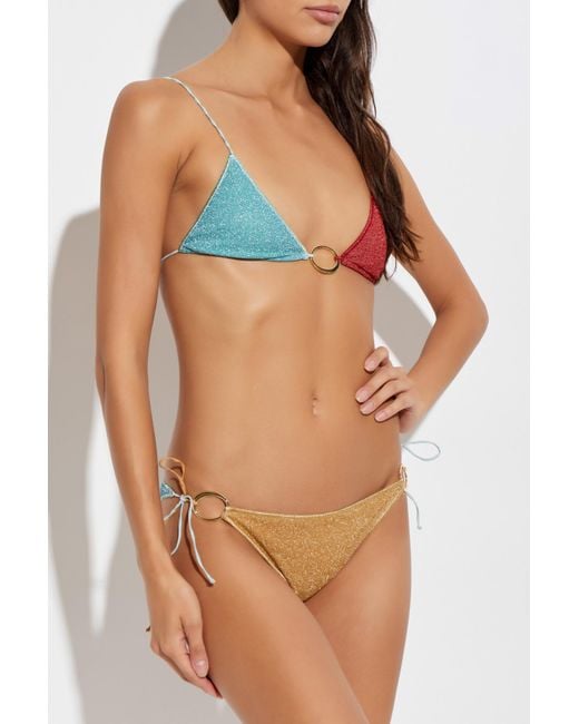 Oseree Multicolor Two-Piece Swimsuit With Lurex Thread