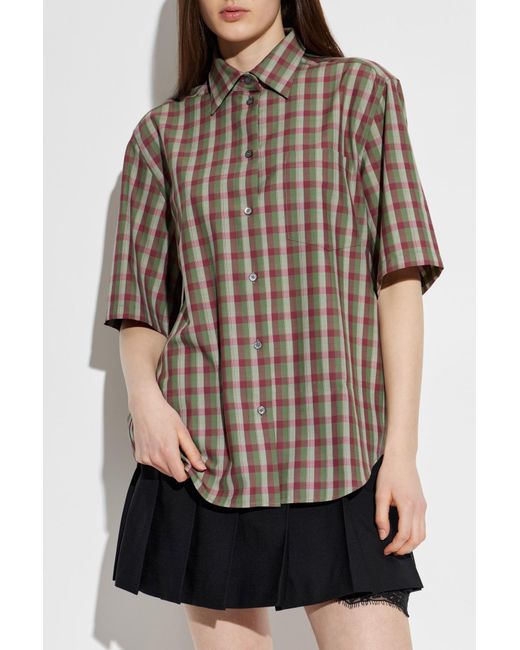 Acne Multicolor Checked Pattern Shirt