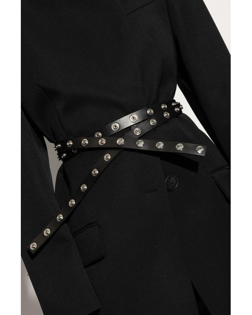 The Attico Black Leather Belt