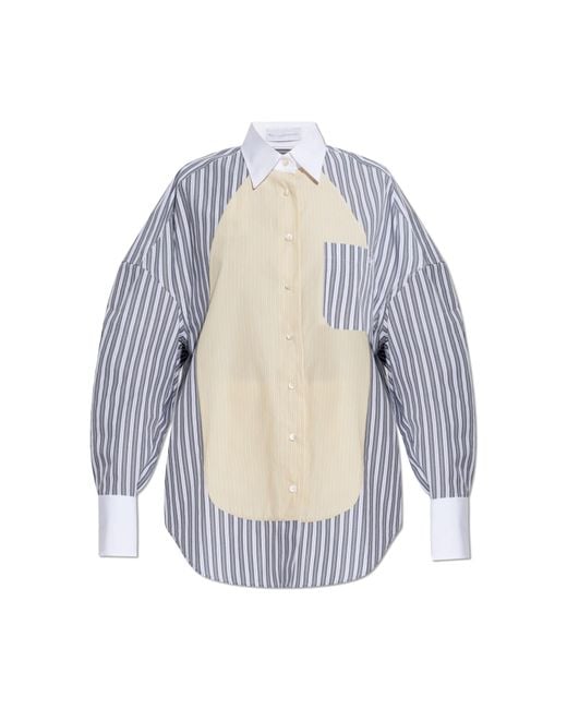 Stella McCartney White Shirt With A Striped Pattern