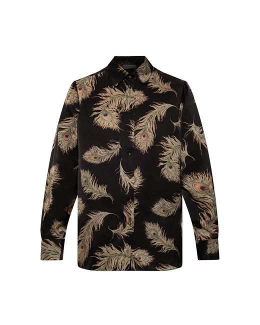 Zimmermann Black Silk Shirt With Pattern