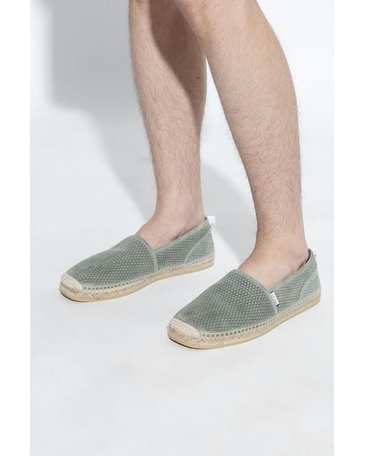 Jimmy Choo Egon Monogram Denim Espadrilles - Blue