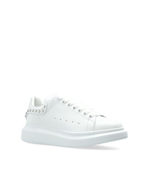 Alexander McQueen White Sports Shoes With Studs