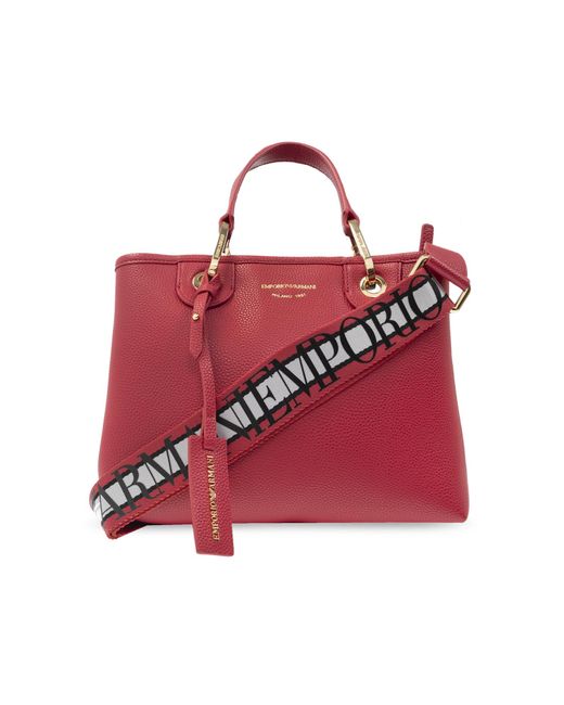 Emporio Armani Myea Small Shoulder Bag in Red Lyst UK