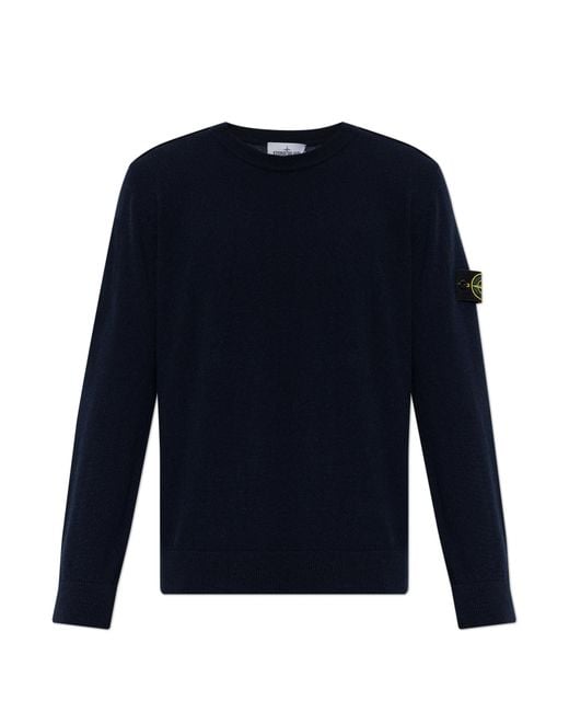 Stone Island Blue Light Jacket With Collar for men