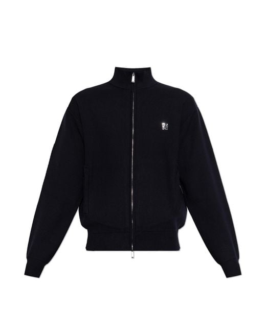 DSquared² Blue Sweatshirt With A Stand-Up Collar for men