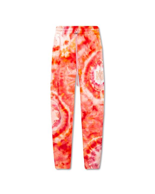 Amiri Cotton Tie-dye Sweatpants in Red 