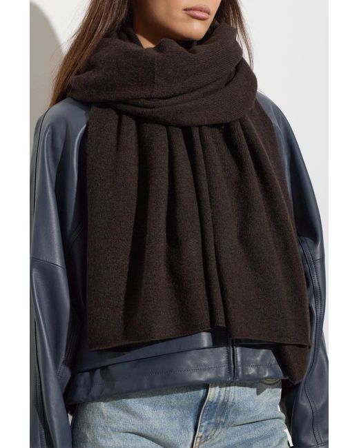 Lisa Yang Black Cashmere Scarf 'Paris'
