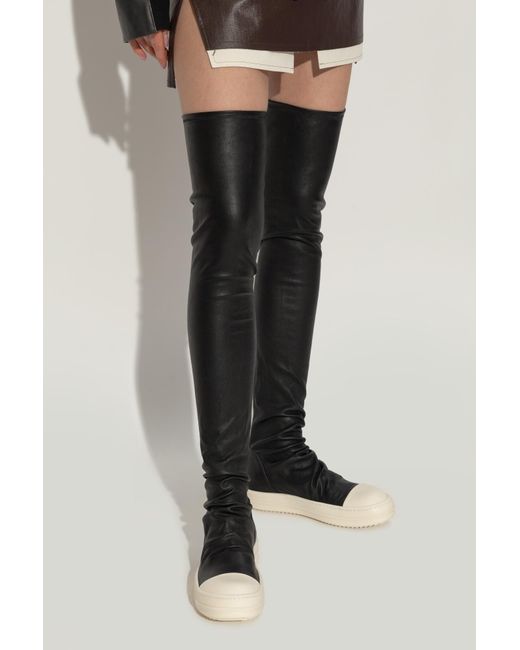 Rick Owens Black Shoes High Stocking Sneaks