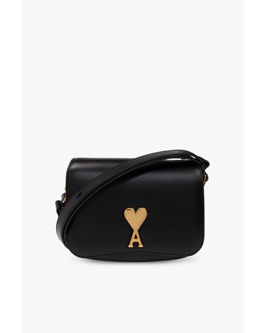 Ami Paris 'paris Small' Shoulder Bag in Black Lyst