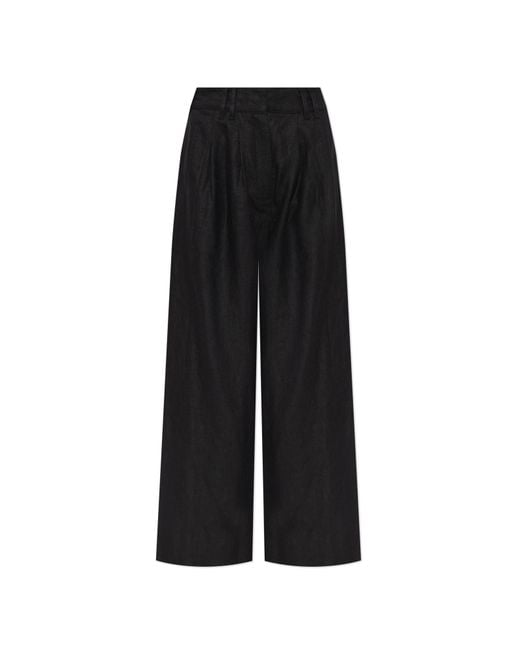 Posse Black Linen Trousers