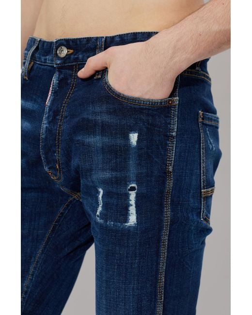 DSquared² Blue 'Mini Front Teddy' Jeans for men