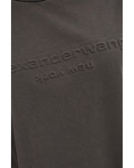 Alexander Wang Gray T-shirt With Logo,