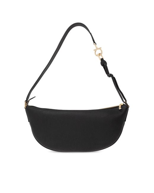Ferragamo Black Shoulder Bag Smile Medium
