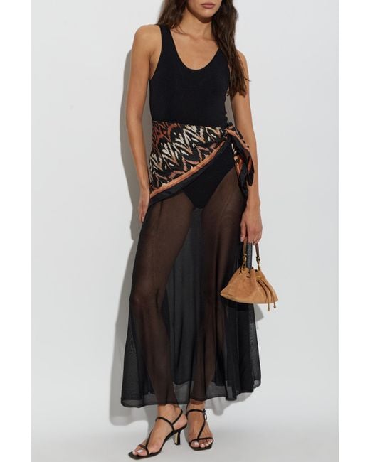 Zimmermann Black Dress With Sewn-In Bodysuit
