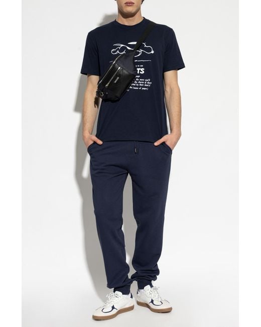 Iceberg Blue T-Shirt With Print for men
