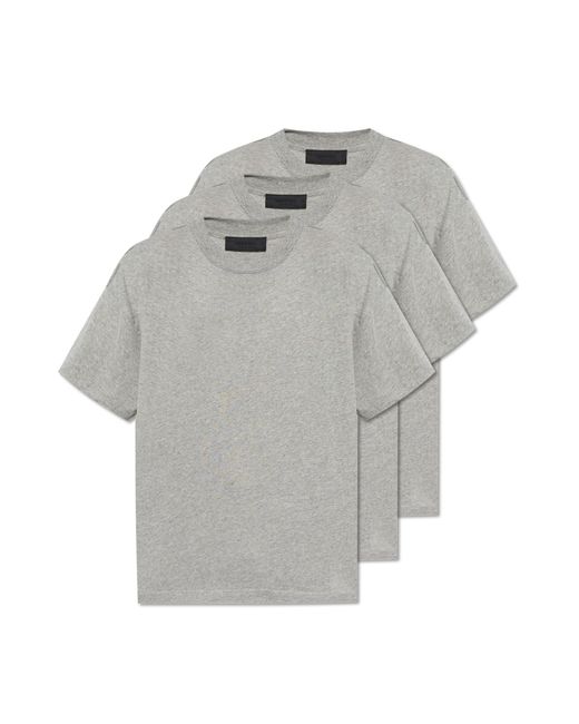 Fear Of God Gray Three-Pack Of T-Shirts for men