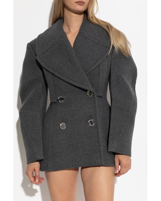 Givenchy Black Short Double-Breasted Coat