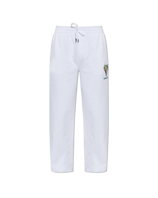 Casablanca White Straight-Leg Sweatpants for men