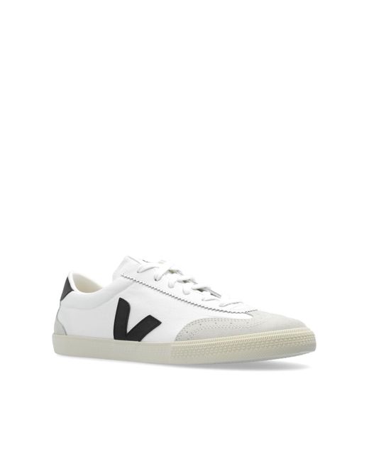 Veja White ‘Volley Canvas’ Sports Shoes