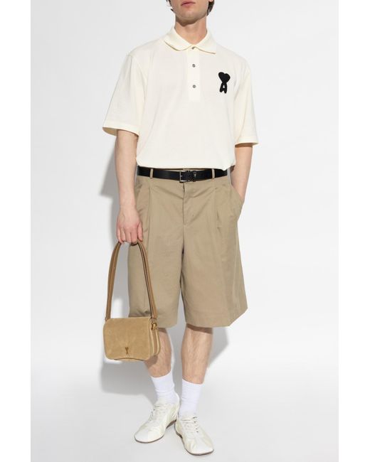 AMI Natural Shorts With Pockets for men