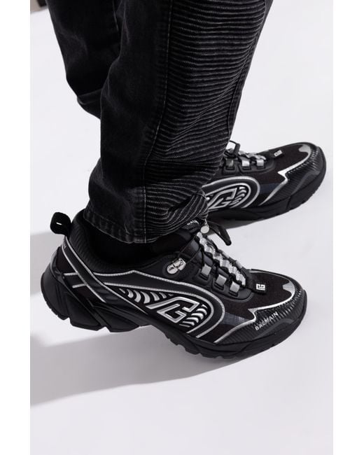 Balmain Black Sneakers Cosmic Dust for men