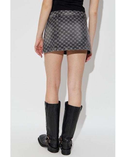 M I S B H V Gray Monogram Skirt