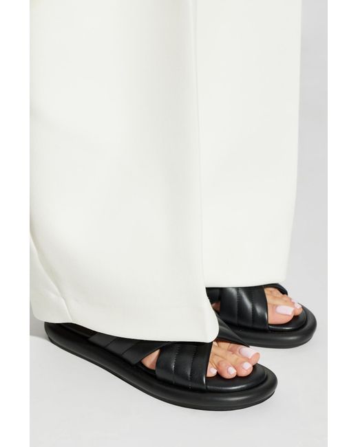 Bogner Black Leather Slides 'Portofino'