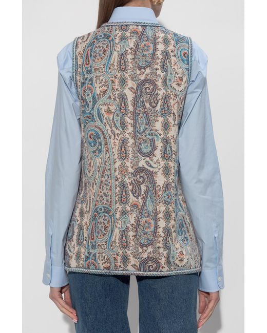 Etro White Patterned Vest