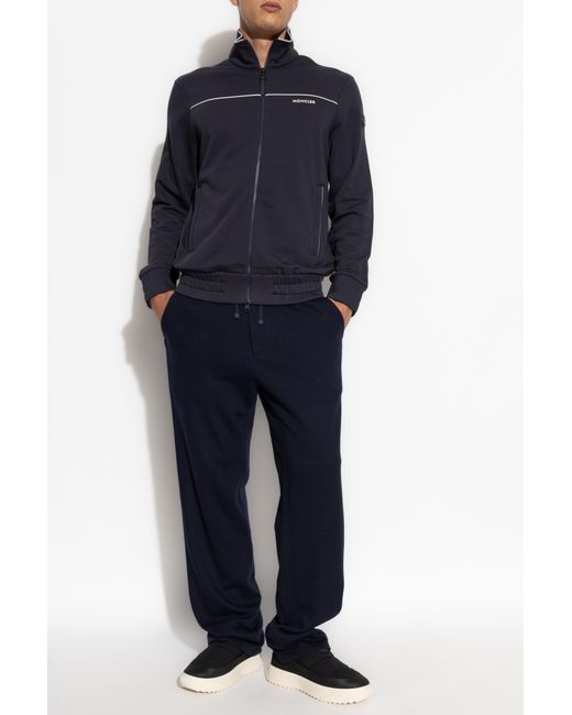 Moncler Blue Zip-Throughs for men