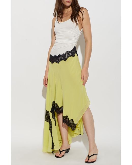 Christopher Esber White Dress With Lace Insert