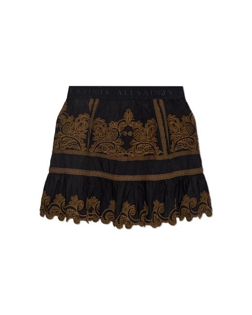 AllSaints Black Skirt 'Katya'