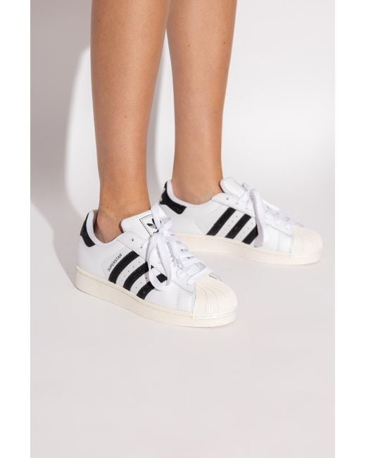 Adidas Originals White Sports Shoes "Superstar Ii" for men