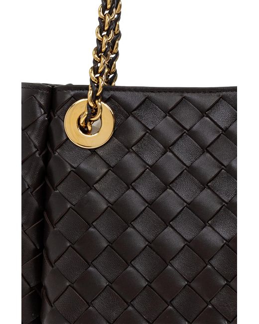 Bottega Veneta Black Shoulder Bag Parachute Small