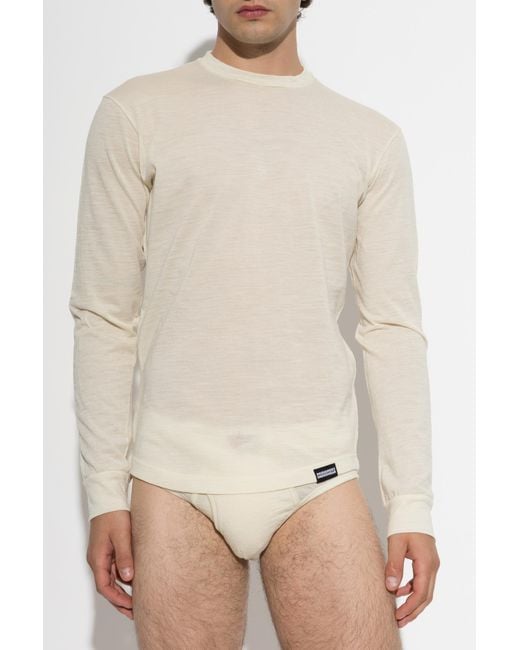 DSquared² White Wool Underwear T-Shirt for men