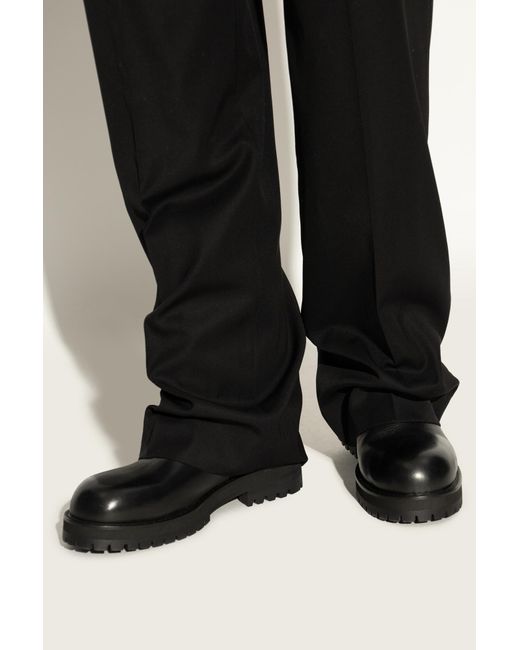 Off-White c/o Virgil Abloh Black Leather Ankle Boots