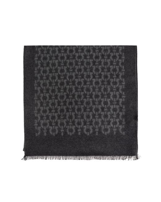Ferragamo Black Scarf With Monogram for men