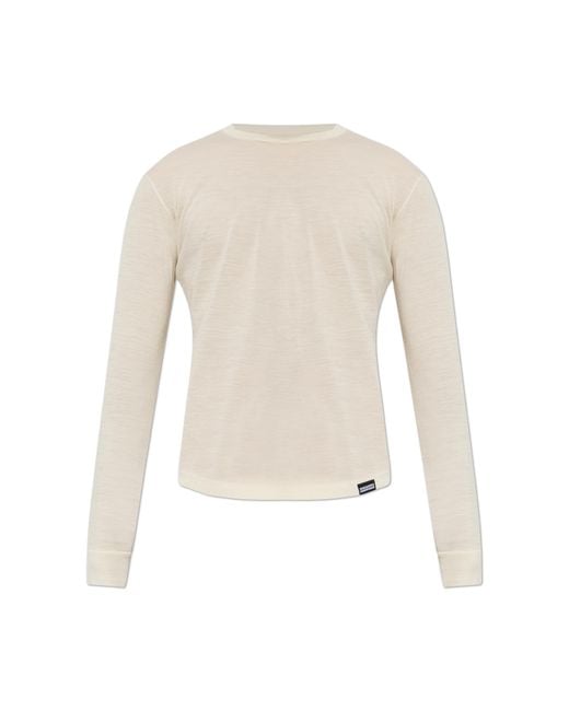 DSquared² White Wool Underwear T-Shirt for men