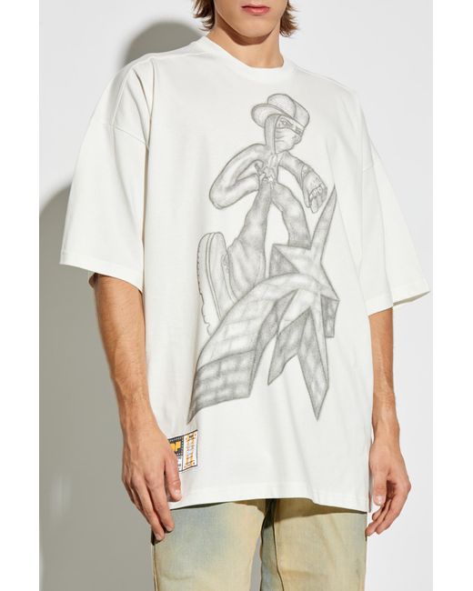 PDF White T-Shirt With Print for men