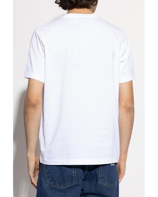 Paul Smith White T-Shirt With Colorful Print for men