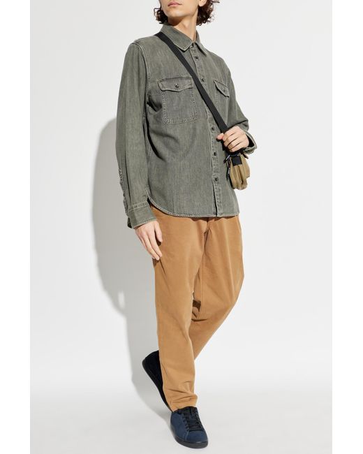Rag & Bone Gray Denim Shirt for men