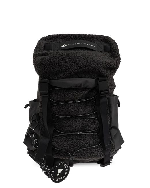 Adidas By Stella McCartney Black Fleece Backpack With Logo