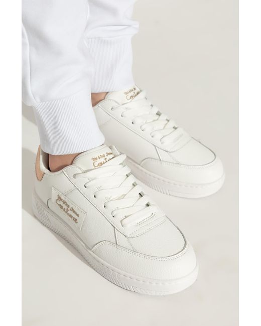 Versace Jeans Couture White Sneakers With Logo