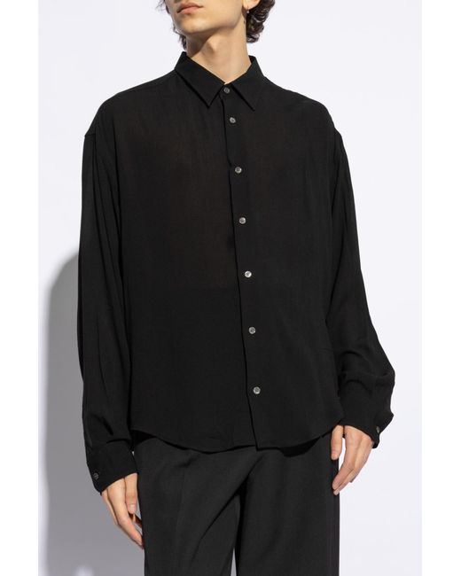 AMI Black Long-Sleeved Shirt for men