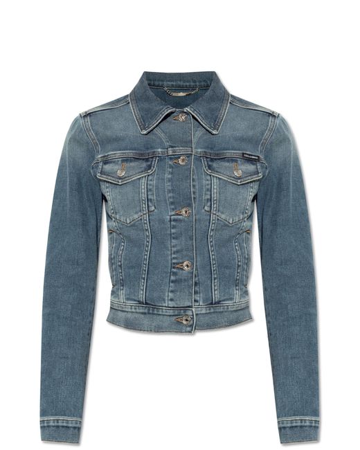 Dolce & Gabbana Blue Denim Jacket With Vintage Effect