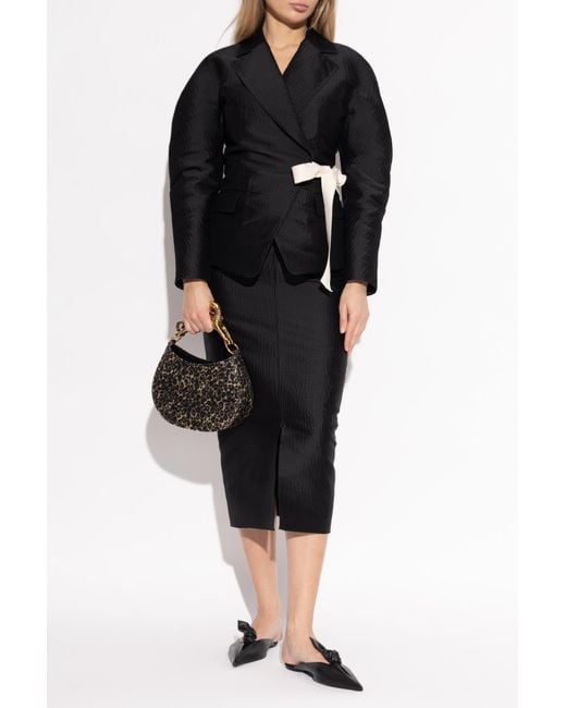 Lanvin Black Skirt With Slit