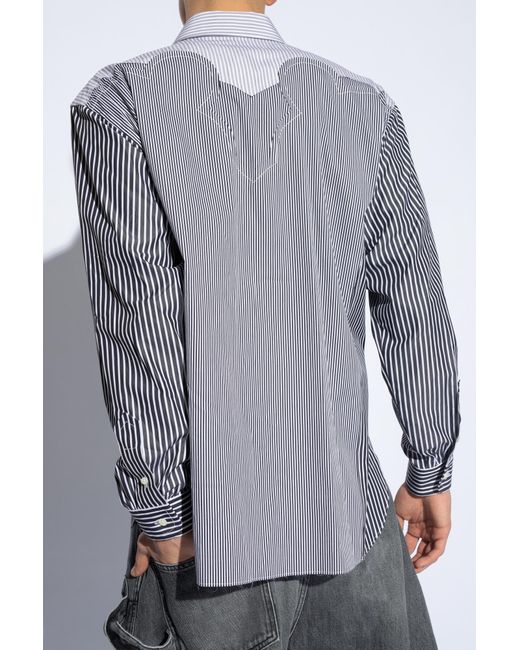 Maison Margiela Gray Striped Shirt, for men