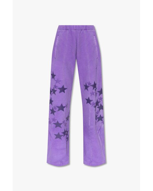 Amiri Purple Sweatpants With Logo