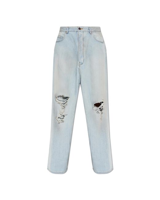 Balenciaga Blue Jeans With 'Vintage' Effect for men