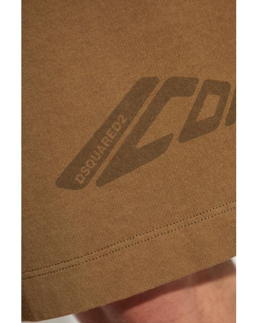 DSquared² Natural Shorts With Logo for men